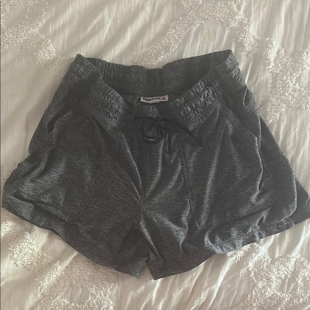 Reebok Gray Athletic Shorts Lightweight Elastic Waist